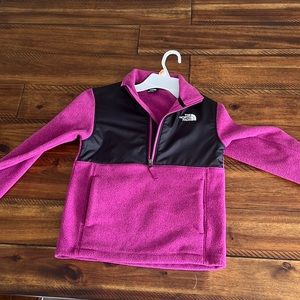 Girls North Face Fleece Quarter Zip sz 7/8